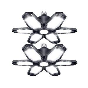 TANBABY 2 Pack LED Garage Lights, 150W Deformable Best Garage Light Ceiling LED